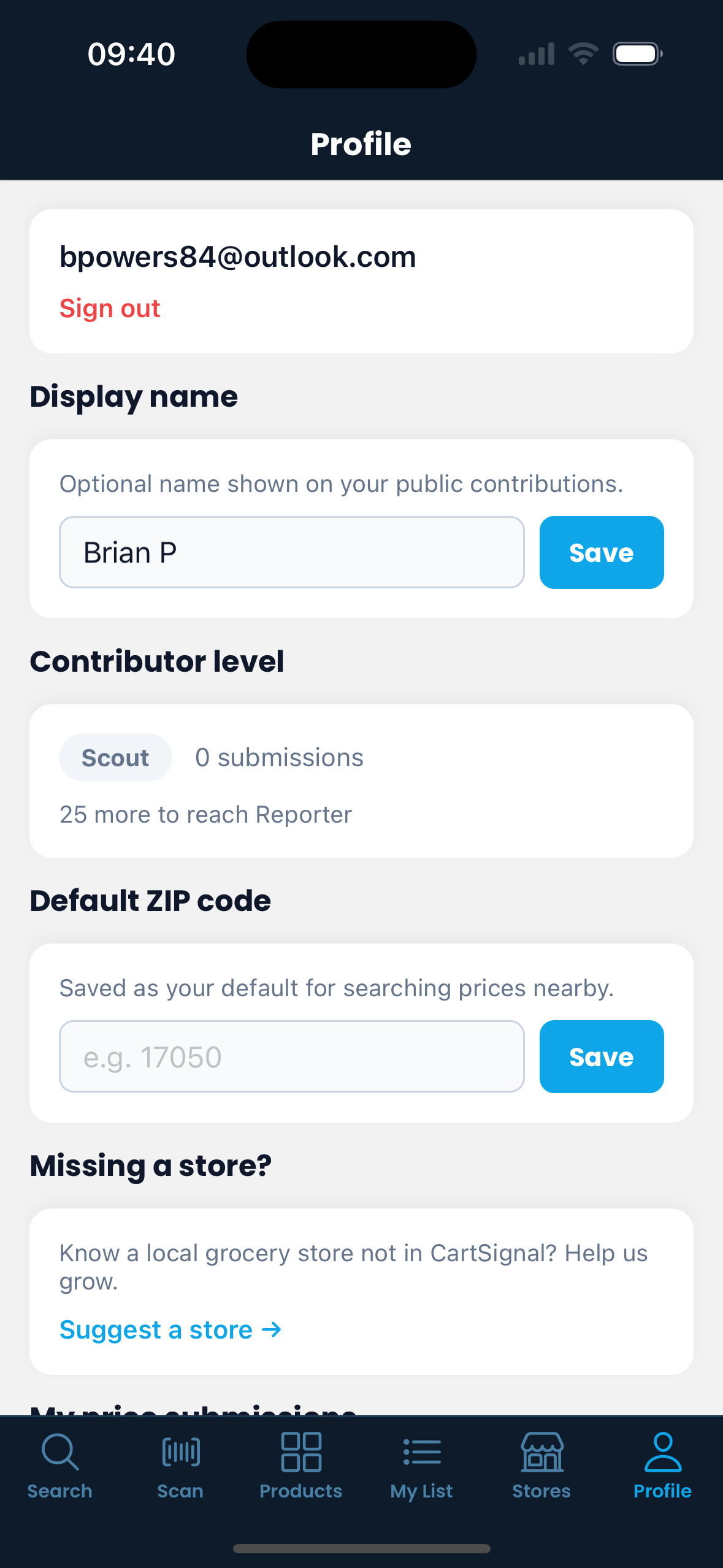 Account Profile