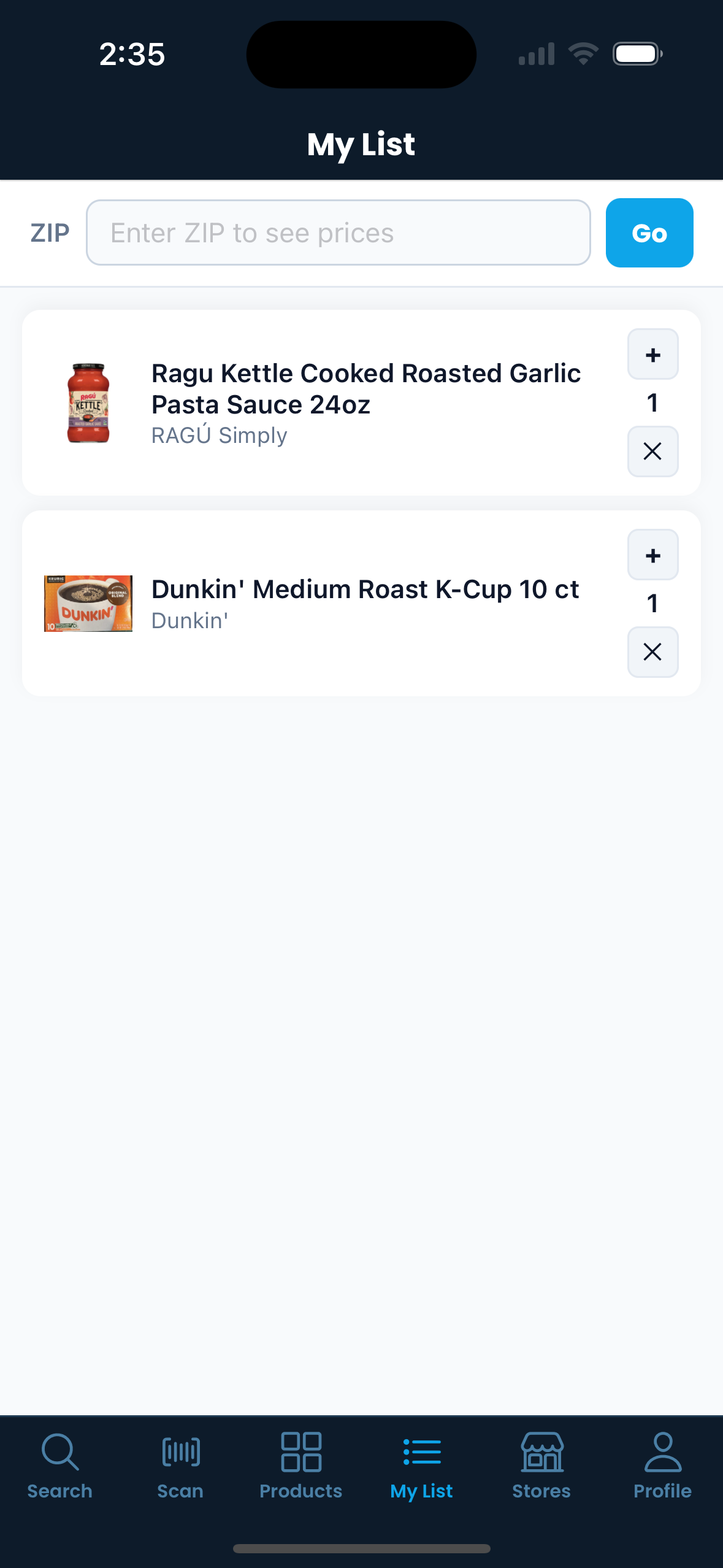 My Grocery List