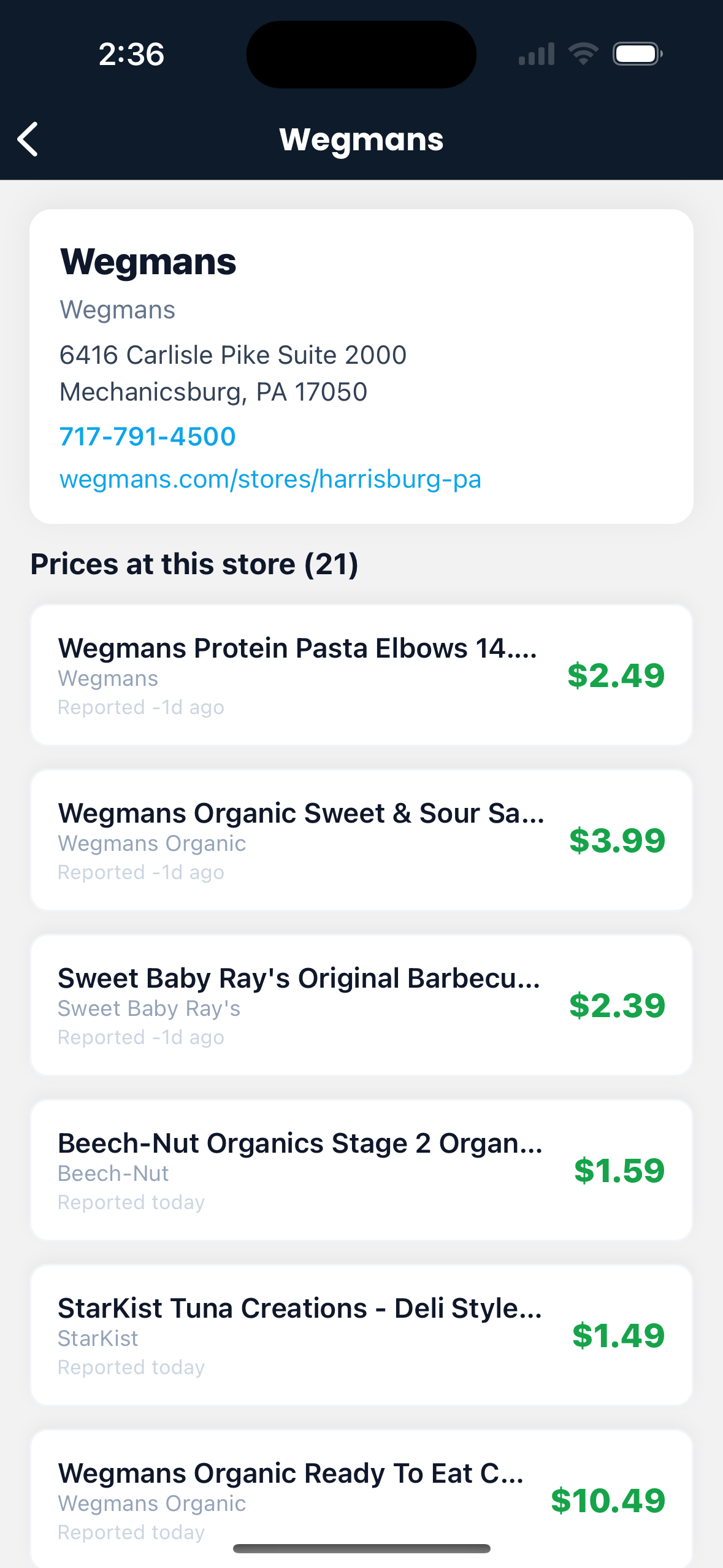 Store List